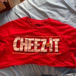 Red cheez it crop top